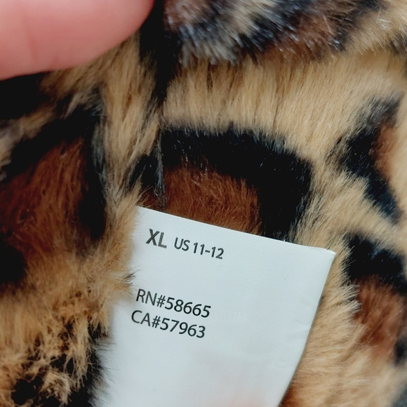 NEW BP. Bundle Of Two Sophie Brown Leopard Faux Fur Criss Cross Slippers S131 - Picture 7 of 9